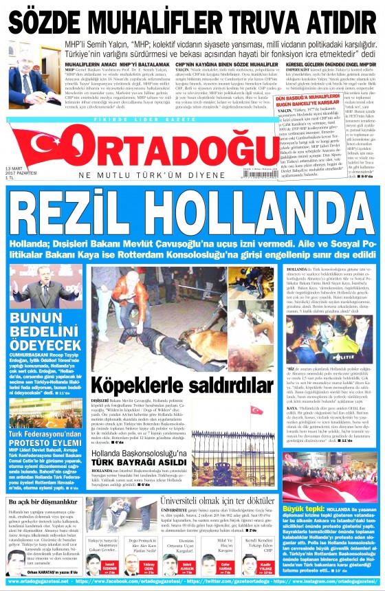 13 Mart 2017 gazete manşetleri - 5