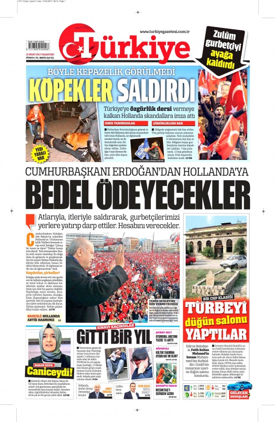 13 Mart 2017 gazete manşetleri - 6