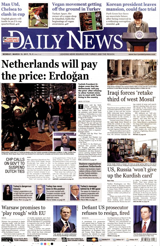 13 Mart 2017 gazete manşetleri - 28