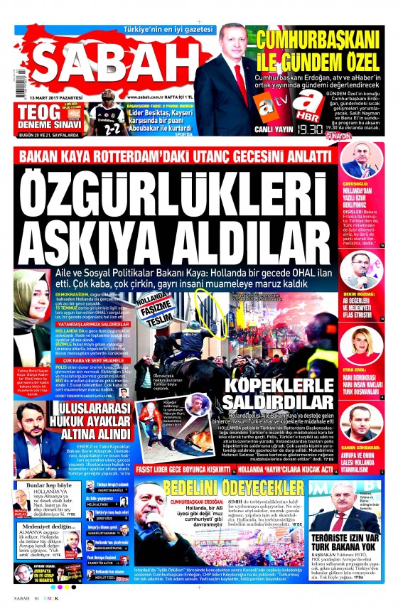 13 Mart 2017 gazete manşetleri - 16