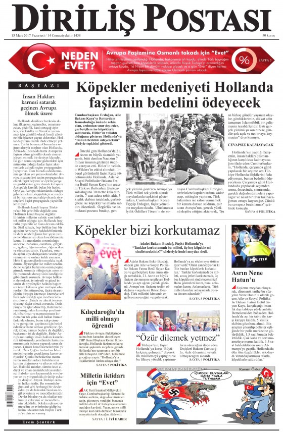 13 Mart 2017 gazete manşetleri - 25