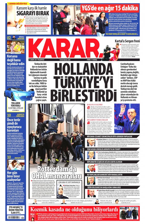 13 Mart 2017 gazete manşetleri - 23