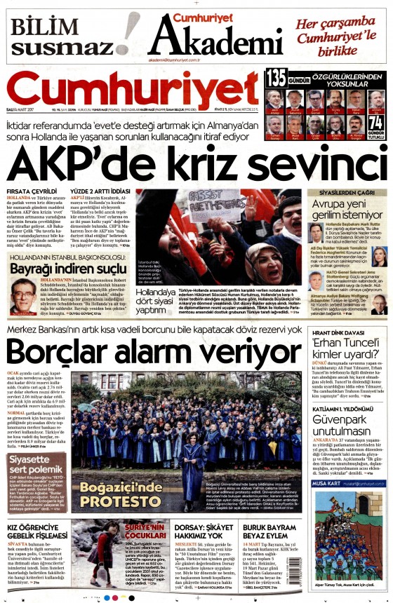 14 Mart 2017 gazete manşetleri - 12