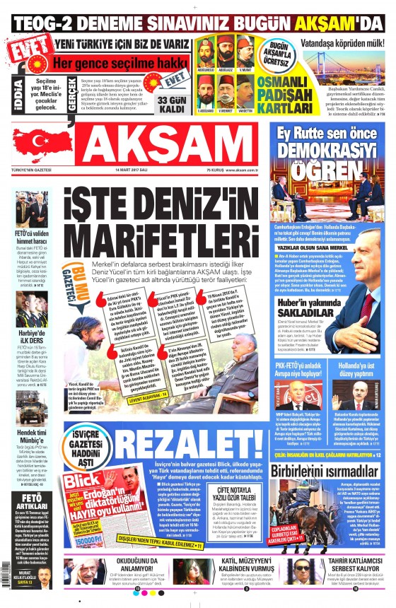 14 Mart 2017 gazete manşetleri - 3