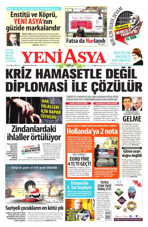 14 Mart 2017 gazete manşetleri - 13