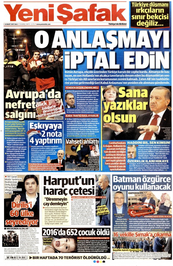 14 Mart 2017 gazete manşetleri - 16