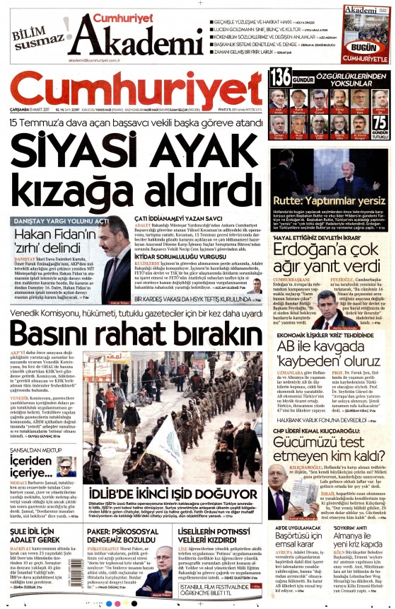 15 Mart 2017 gazete manşetleri - 7