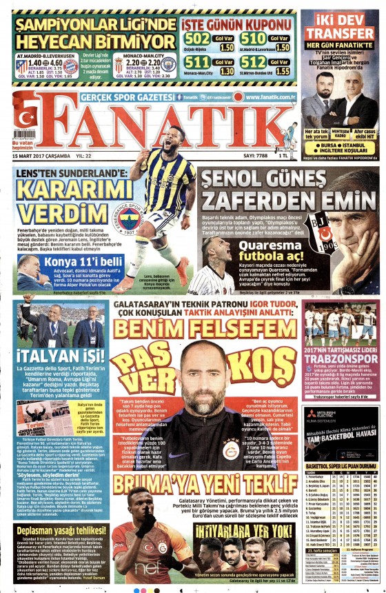 15 Mart 2017 gazete manşetleri - 3