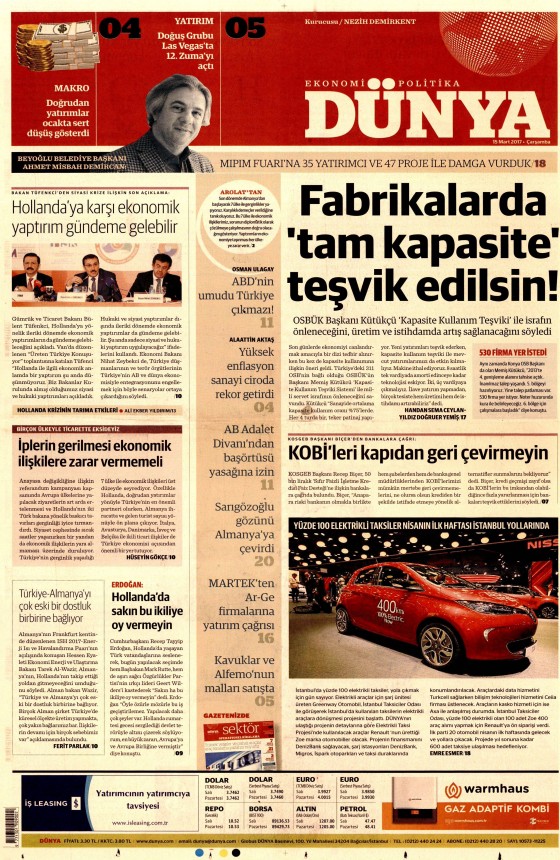 15 Mart 2017 gazete manşetleri - 2