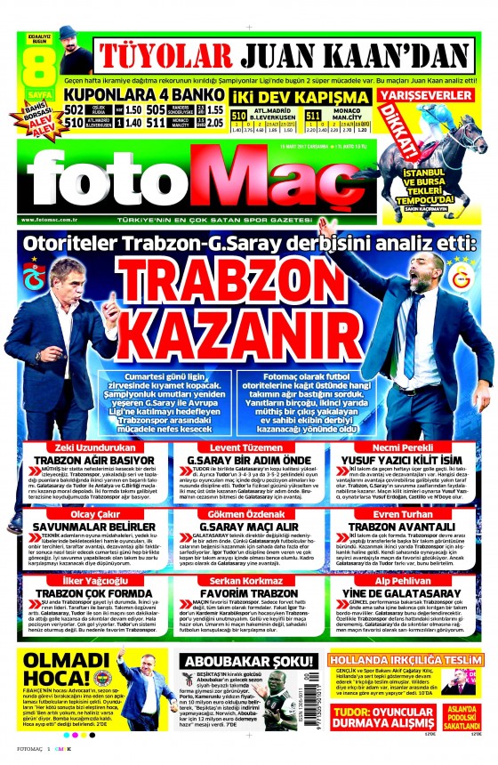 15 Mart 2017 gazete manşetleri - 26
