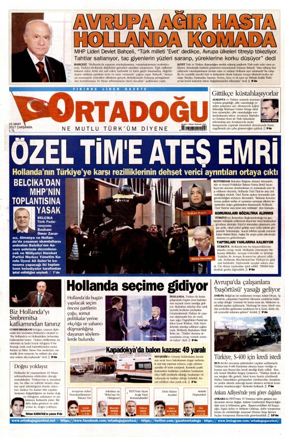 15 Mart 2017 gazete manşetleri - 9