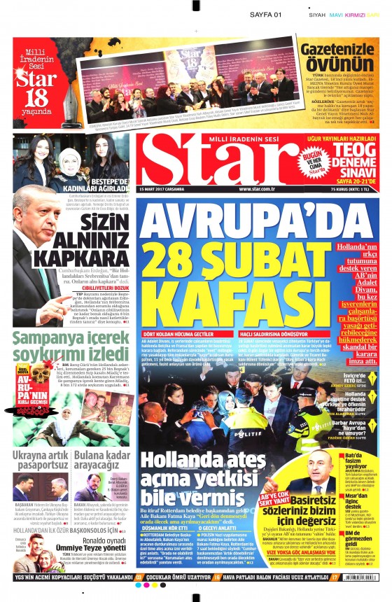 15 Mart 2017 gazete manşetleri - 6