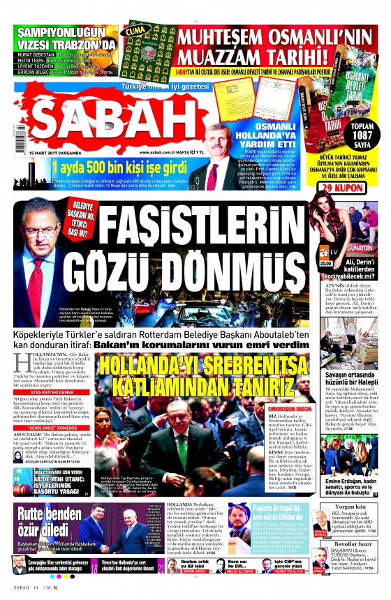 15 Mart 2017 gazete manşetleri - 10