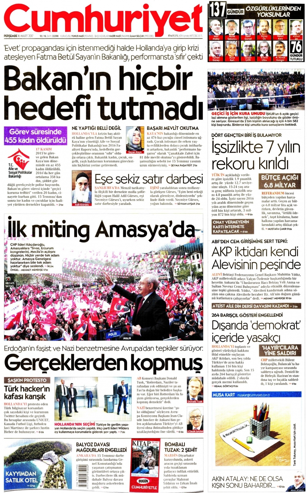 16 Mart 2017 gazete manşetleri - 4