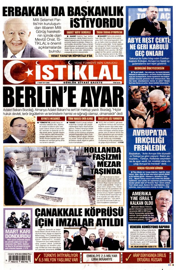 17 Mart 2017 gazete manşetleri - 7