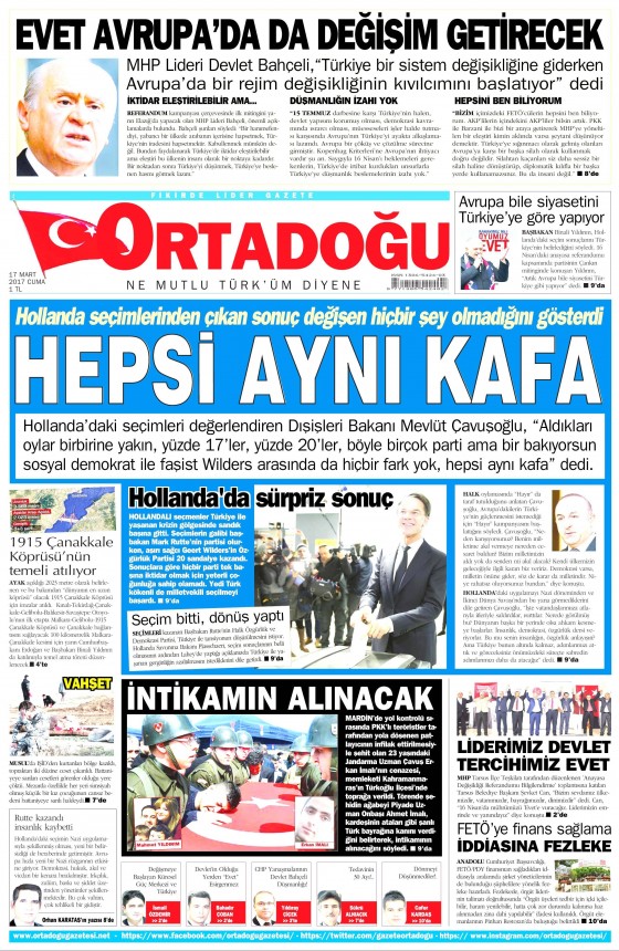 17 Mart 2017 gazete manşetleri - 6