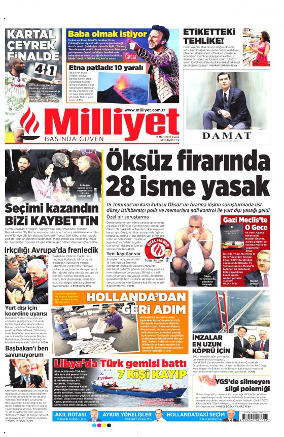 17 Mart 2017 gazete manşetleri - 2