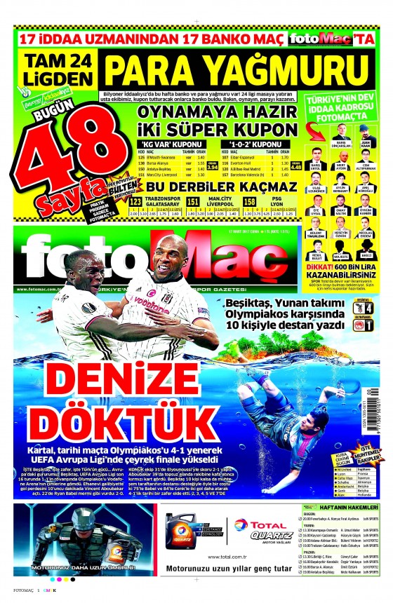 17 Mart 2017 gazete manşetleri - 9