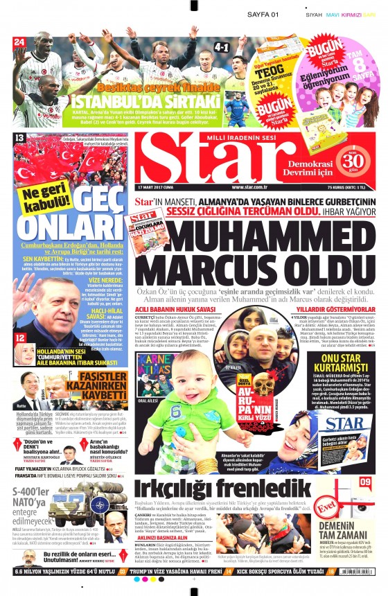 17 Mart 2017 gazete manşetleri - 10