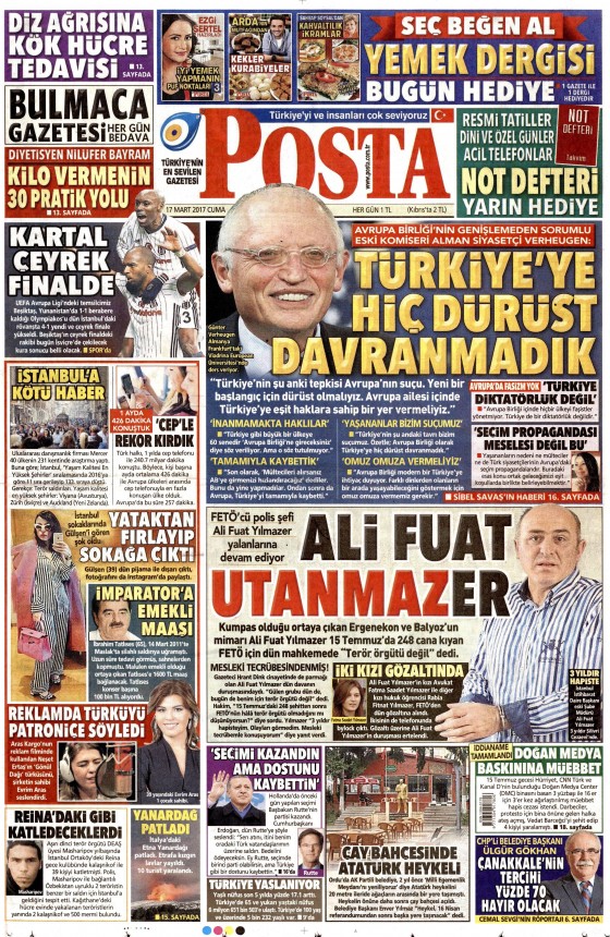 17 Mart 2017 gazete manşetleri - 12