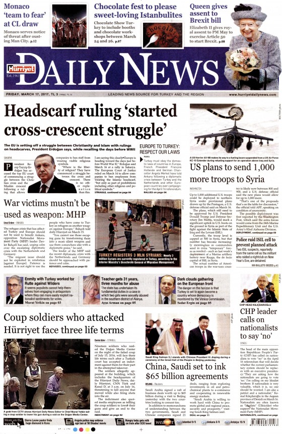17 Mart 2017 gazete manşetleri - 13