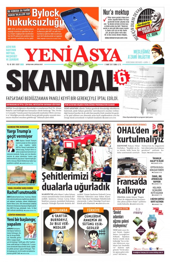 17 Mart 2017 gazete manşetleri - 16