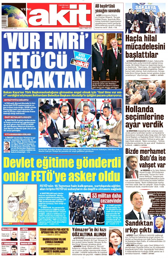 17 Mart 2017 gazete manşetleri - 19