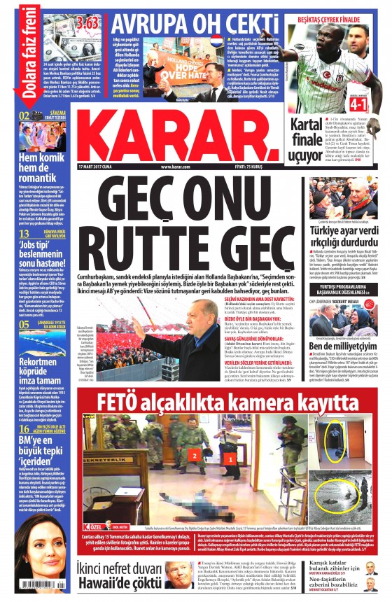 17 Mart 2017 gazete manşetleri - 25