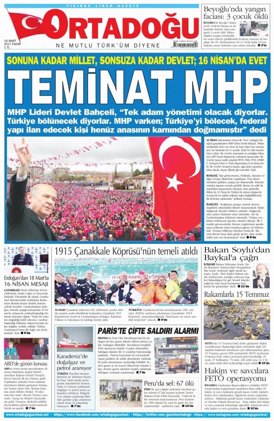 19 Mart 2017 gazete manşetleri - 4