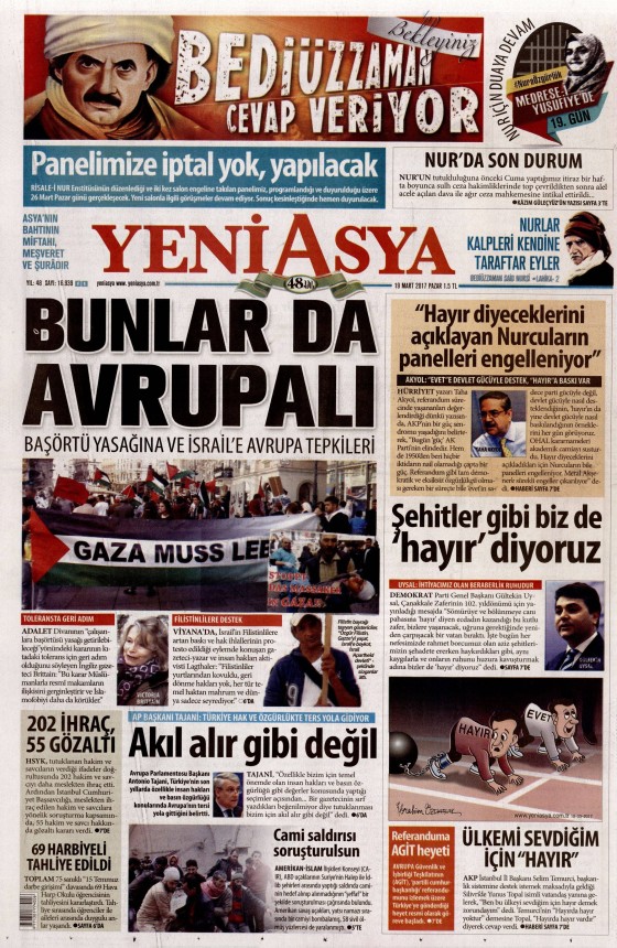19 Mart 2017 gazete manşetleri - 11