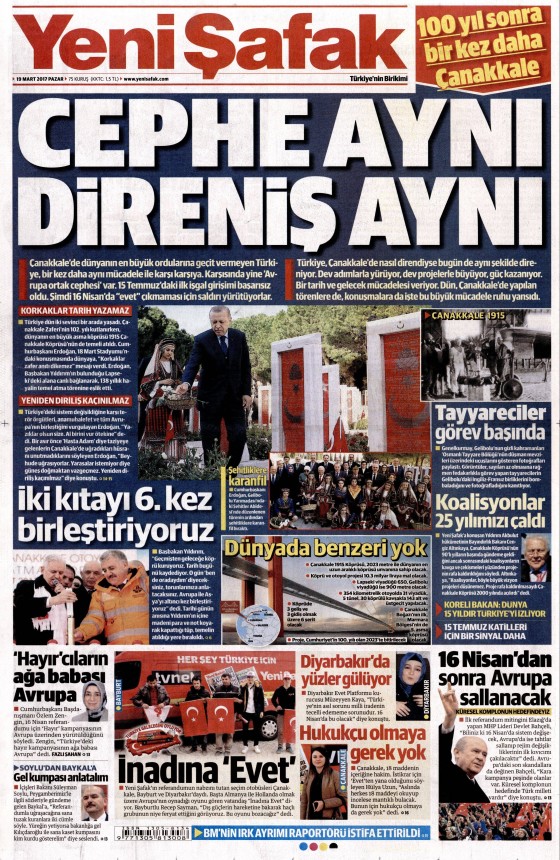 19 Mart 2017 gazete manşetleri - 13