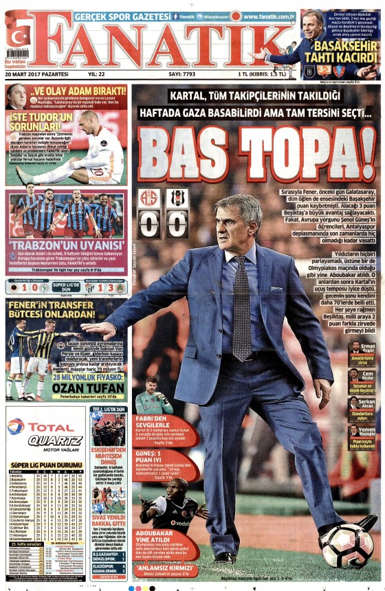 20 Mart 2017 gazete manşetleri - 10