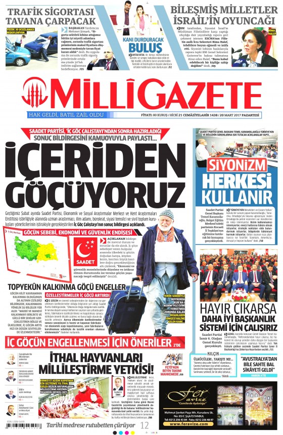 20 Mart 2017 gazete manşetleri - 3