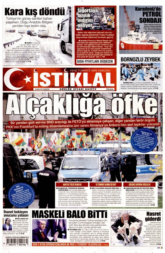 20 Mart 2017 gazete manşetleri - 6