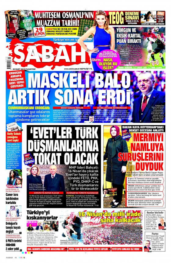 20 Mart 2017 gazete manşetleri - 8