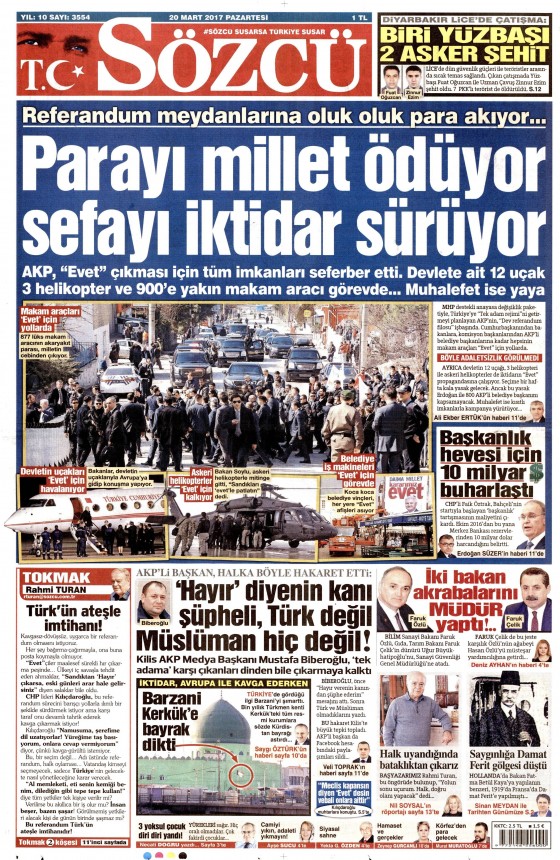 20 Mart 2017 gazete manşetleri - 17