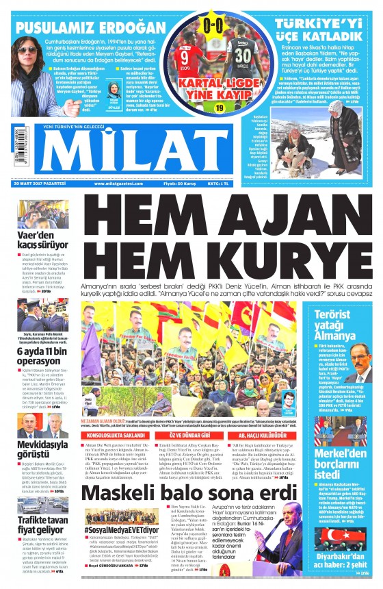 20 Mart 2017 gazete manşetleri - 18