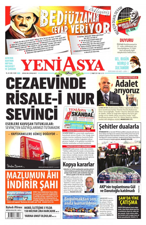 21 Mart 2017 gazete manşetleri - 15