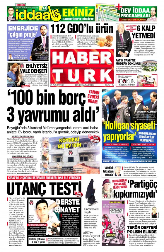 21 Mart 2017 gazete manşetleri - 19