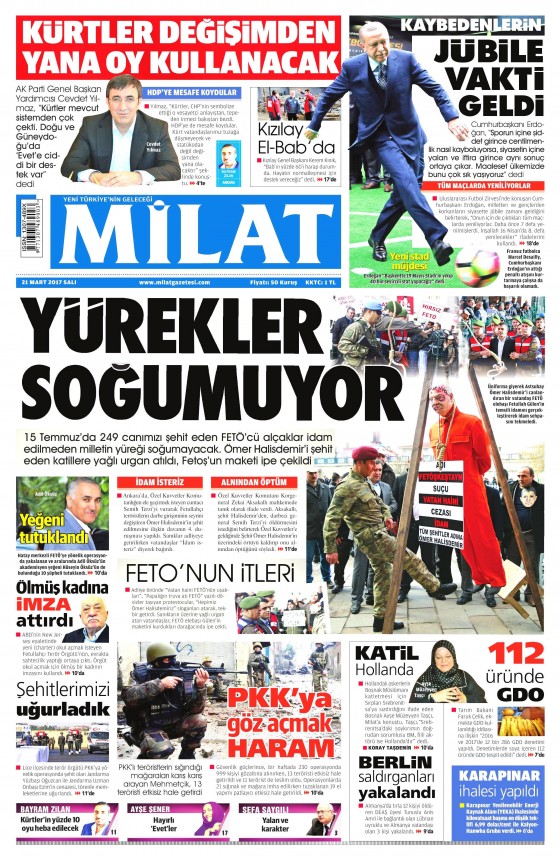 21 Mart 2017 gazete manşetleri - 20