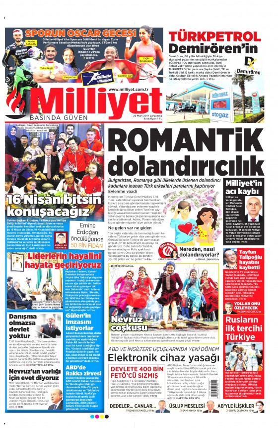 22 Mart 2017 gazete manşetleri - 747