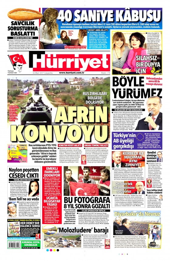 22 Mart 2017 gazete manşetleri - 740