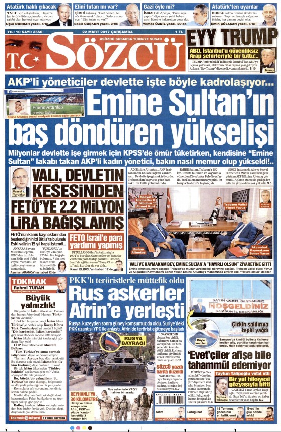 22 Mart 2017 gazete manşetleri - 760