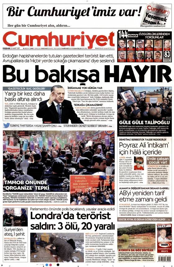23 Mart 2017 gazete manşetleri - 3