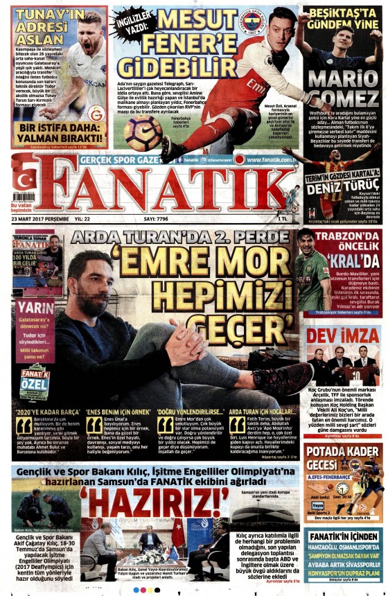 23 Mart 2017 gazete manşetleri - 12