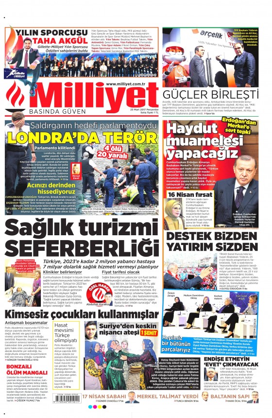 23 Mart 2017 gazete manşetleri - 7
