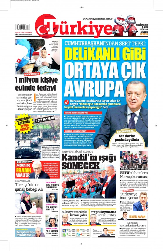 23 Mart 2017 gazete manşetleri - 14