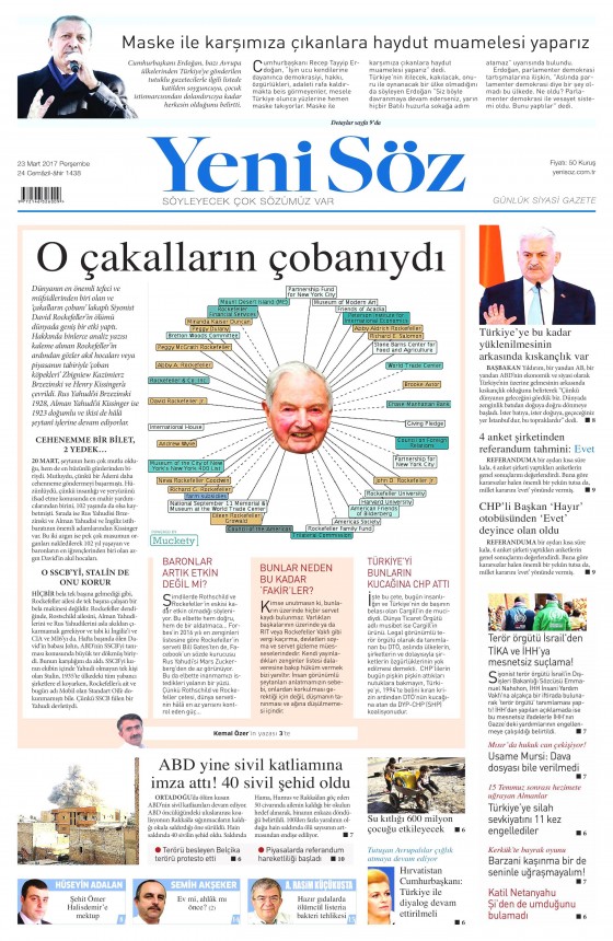 23 Mart 2017 gazete manşetleri - 20