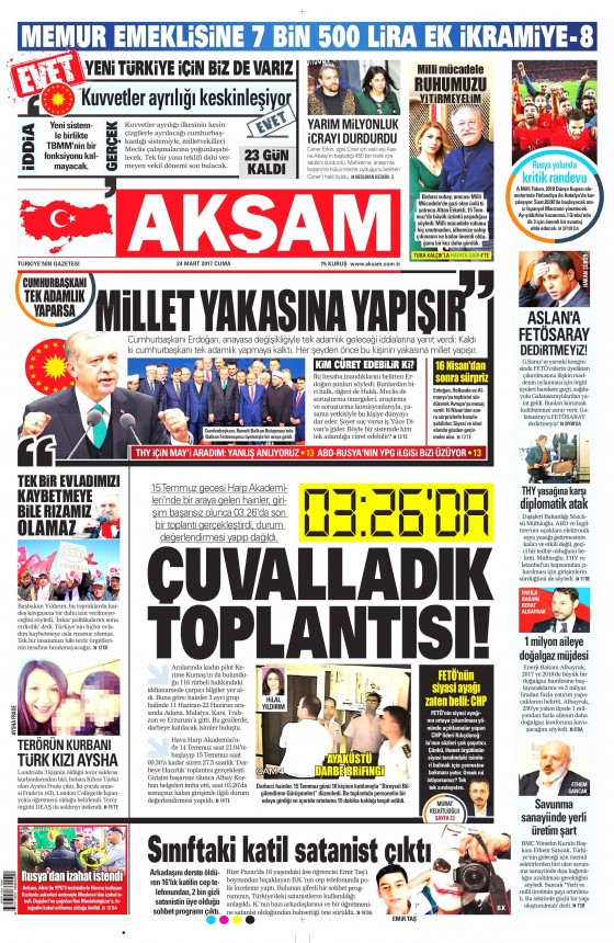 24 Mart 2017 gazete manşetleri - 2