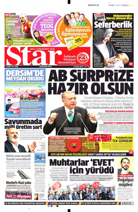 24 Mart 2017 gazete manşetleri - 5